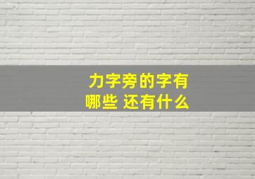 力字旁的字有哪些 还有什么